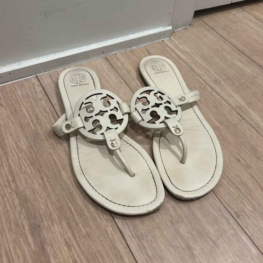 Tory Burch Miller Sandals - White, Tan, Black